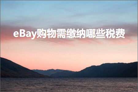 跨境电商知识:eBay购物需缴纳哪些税费