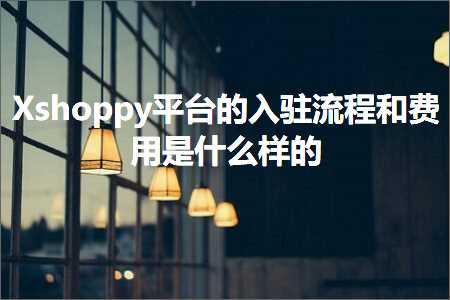 璺ㄥ鐢靛晢鐭ヨ瘑:Xshoppy骞冲彴鐨勫叆椹绘祦绋嬪拰璐圭敤鏄粈涔堟牱鐨? width=